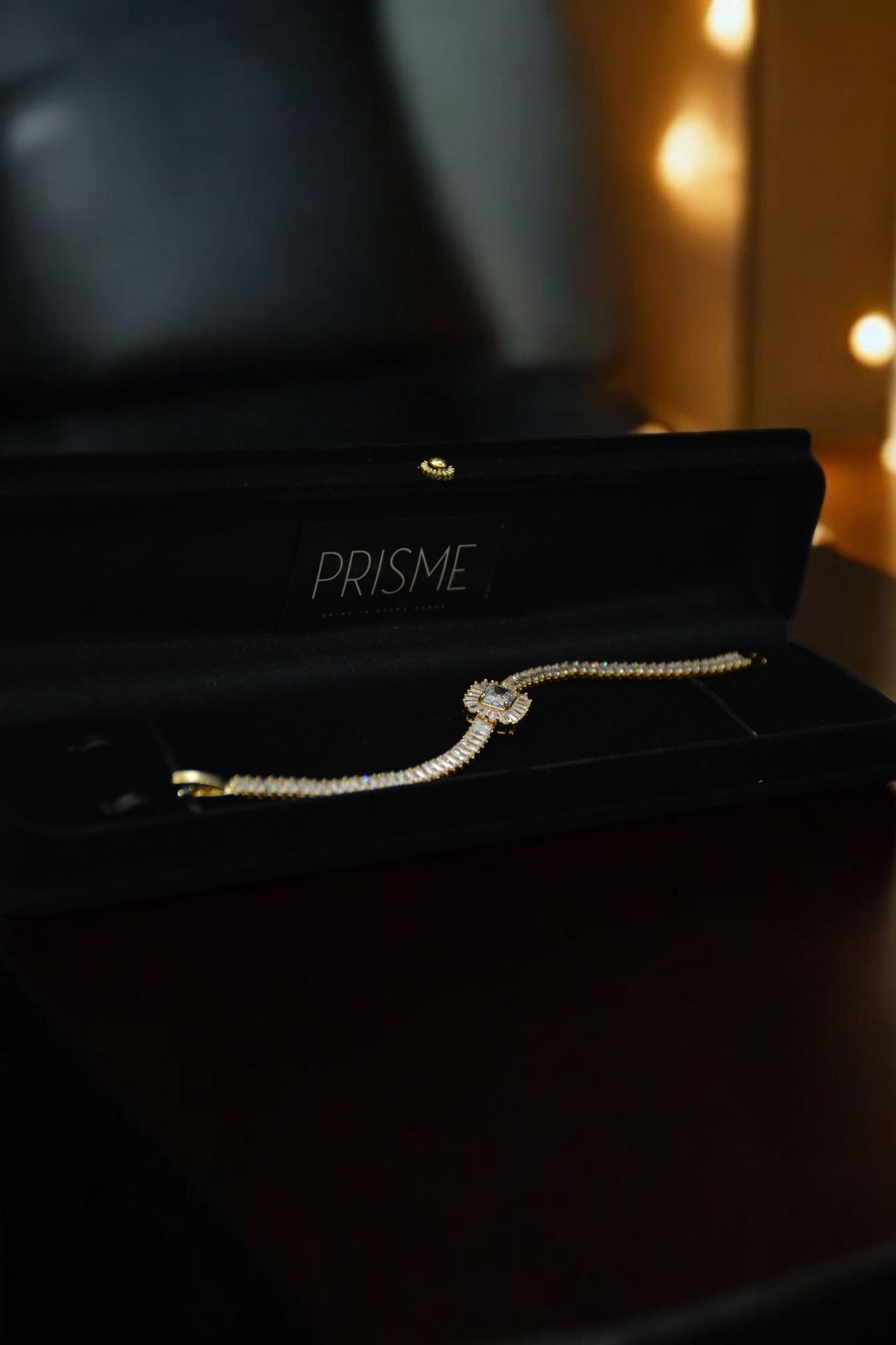Golden Glow Baguette Bracelet