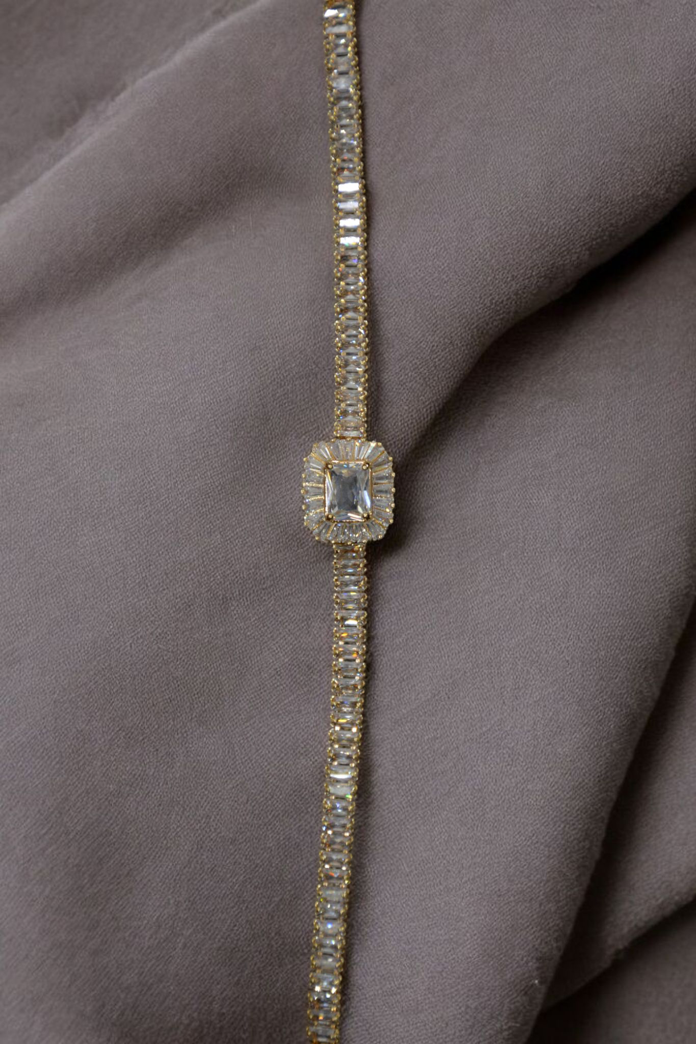 Golden Glow Baguette Bracelet