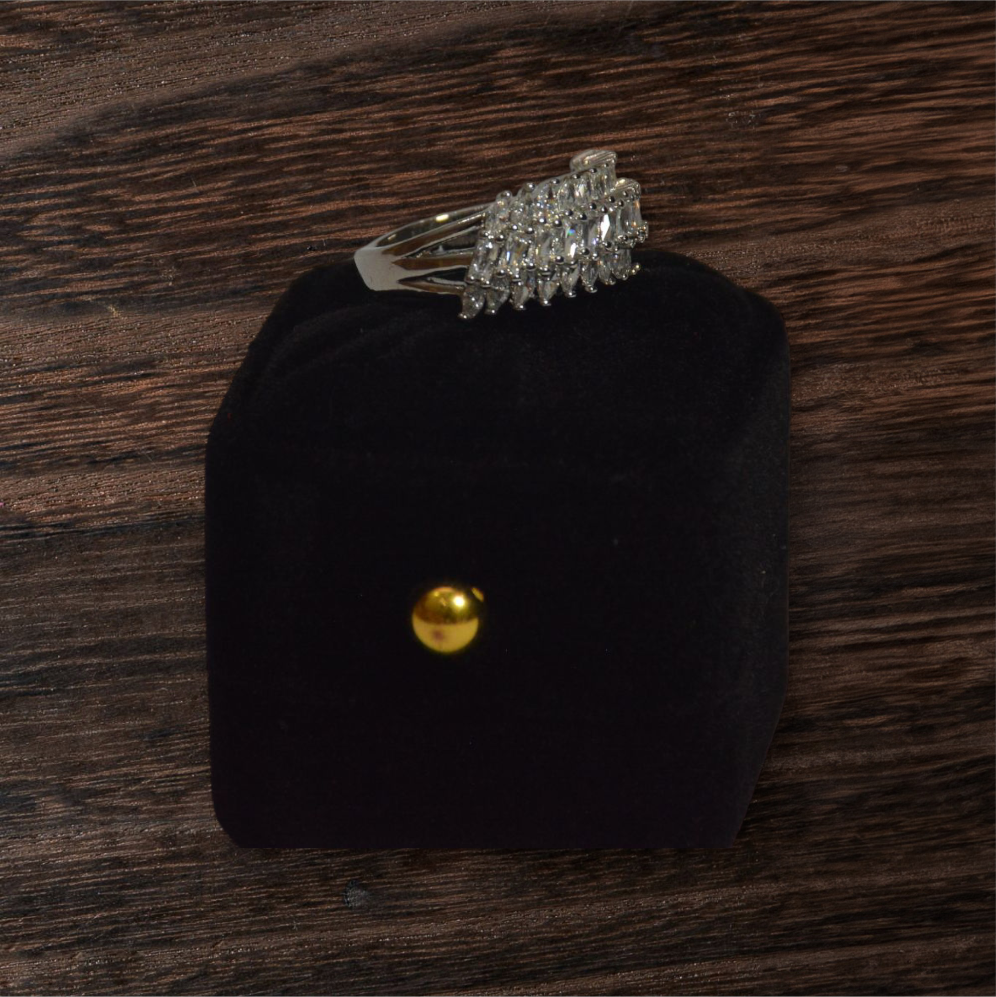 Celestial Cascade Marquise Cluster Ring - Gold & Silver