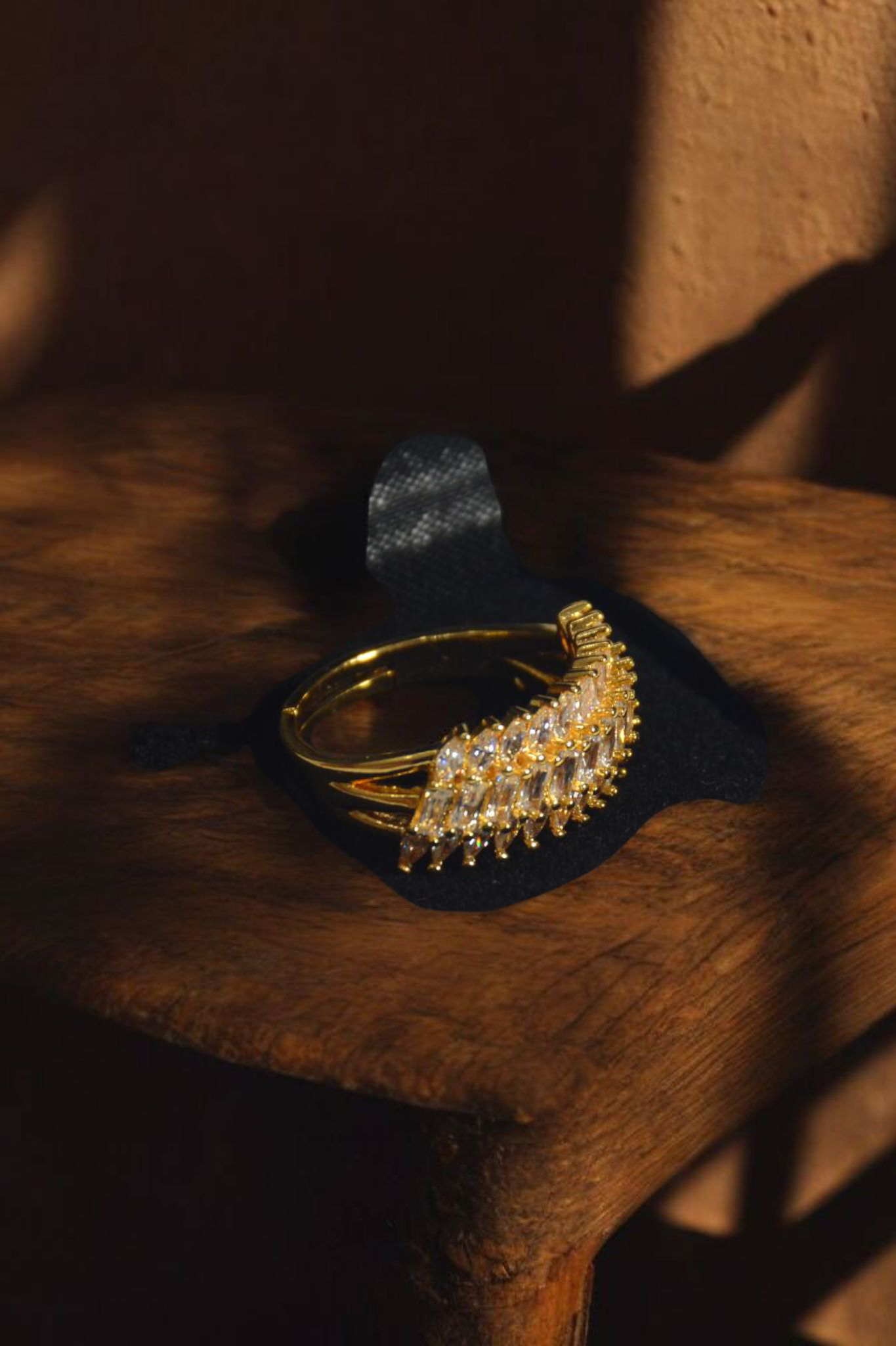 Celestial Cascade Marquise Cluster Ring - Gold & Silver